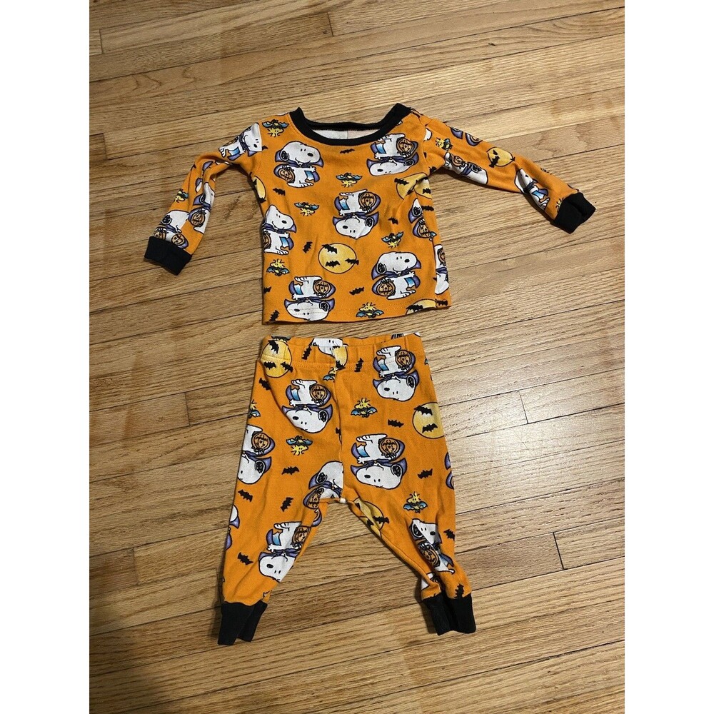 Peanuts Snoopy Halloween Cotton Pajama 2-Piece Set - 12 Mos. Charlie Brown